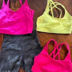 Lululemon Size 2 (LOT of 5) Bras, Shorts, T-shirt